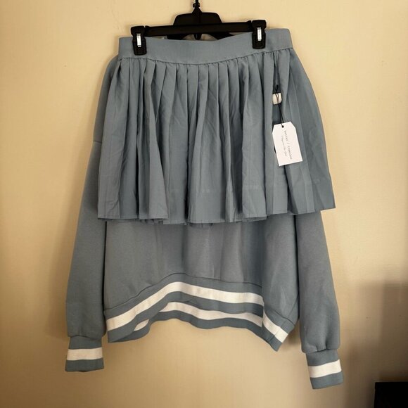 Better Together NWT Women's Size XL 2 PC Set- Sweatshirt and Skirt light blue - Picture 3 of 12